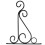 (White) Classic Romantic Wrought Iron Flower Stand Hook Wrought Iron Plants Pots Hooks 10