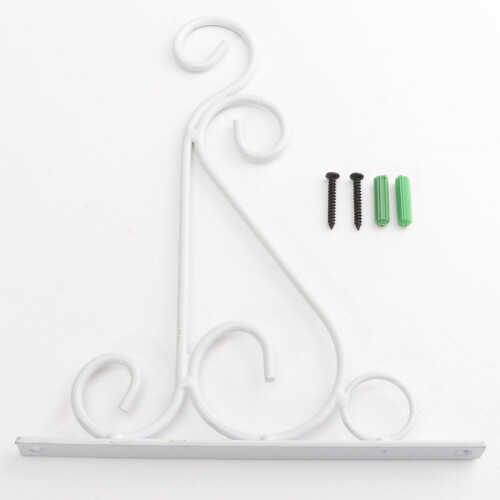 (White) Classic Romantic Wrought Iron Flower Stand Hook Wrought Iron Plants Pots Hooks