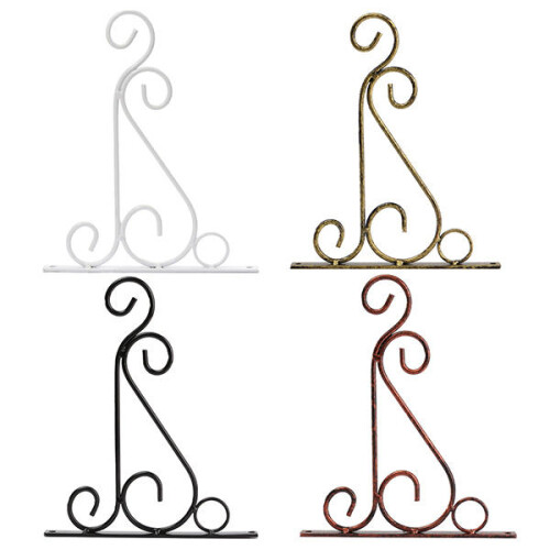 (White) Classic Romantic Wrought Iron Flower Stand Hook Wrought Iron Plants Pots Hooks 1