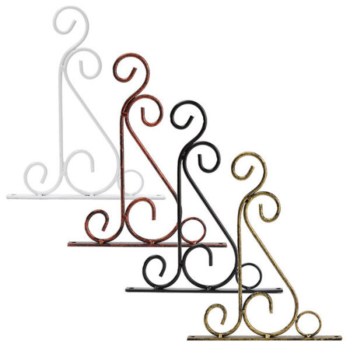 (White) Classic Romantic Wrought Iron Flower Stand Hook Wrought Iron Plants Pots Hooks 2