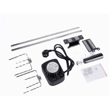 (UK Plug) Outdoor Automatic Eletric BBQ Grill Rotisserie Motor Stainless Steel Barbecue Rack Rotating Fork Kits Machine