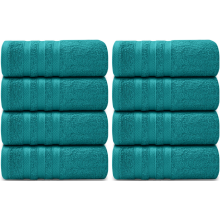 Pack of 8 Big Super Jumbo Bath Sheets 100x200 cm Premium Egyptian Cotton XL Bath Towels (Teal)