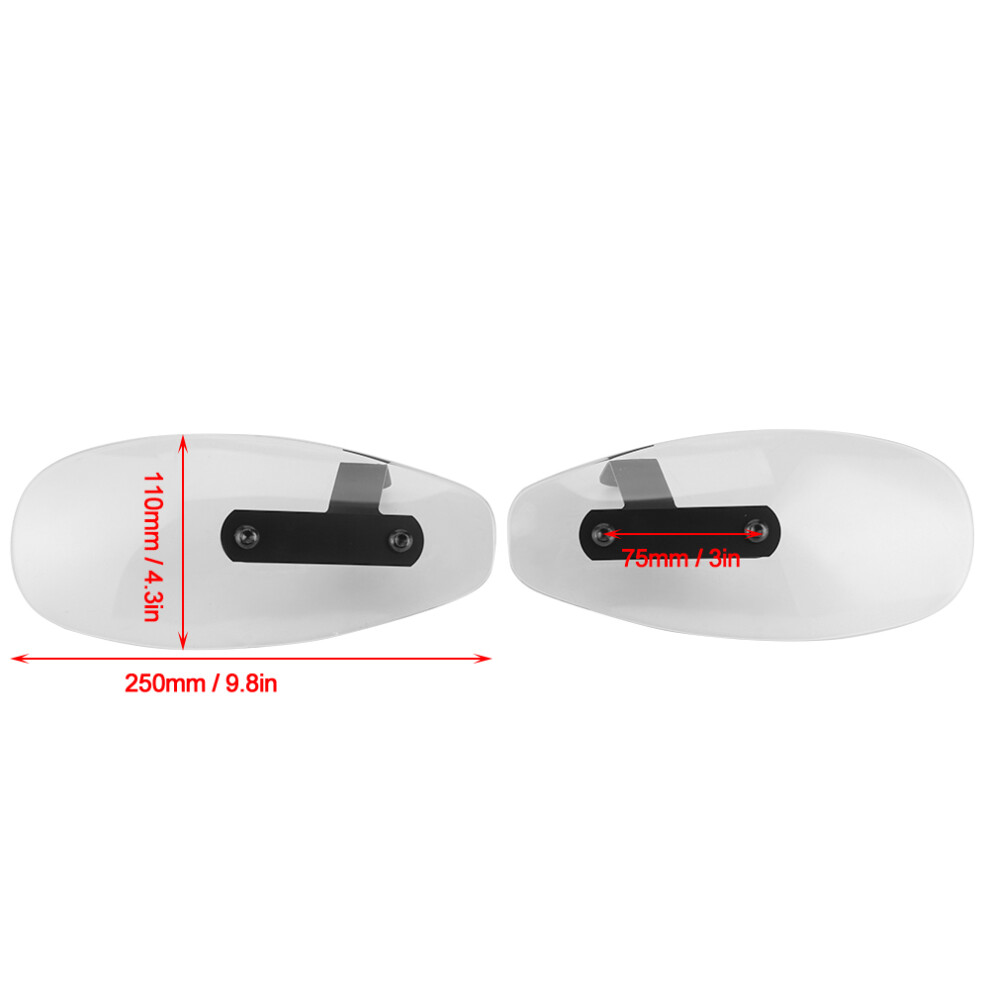 10Mm Universal Acrylic Motorcycle Handguard Shield 5Mm For Bikes 4681340980939