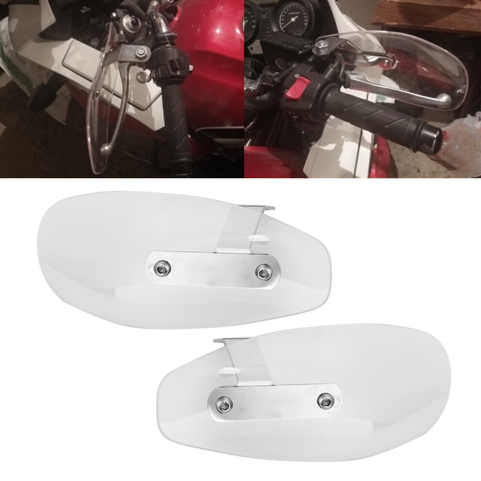 Universal 10Mm/0.4In Motorcycle Hand Guard Wind Protector Acrylic Alloy Steel 3111340980949