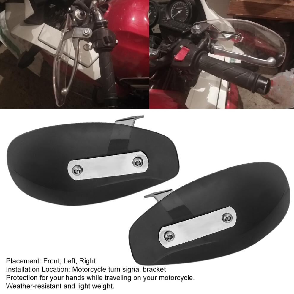Universal Motorcycle Hand Guard Wind Deflector 10Mm/0.4In Black 7631340980955