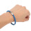 Vier-Ring-Antistatisches Silikonarmband Blau 36 g 6