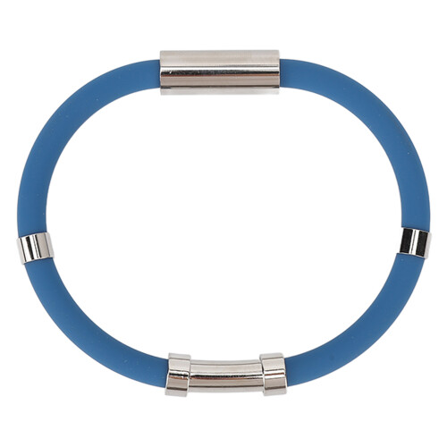 Vier-Ring-Antistatisches Silikonarmband Blau 36 g 1