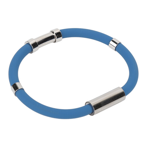 Vier-Ring-Antistatisches Silikonarmband Blau 36 g 2