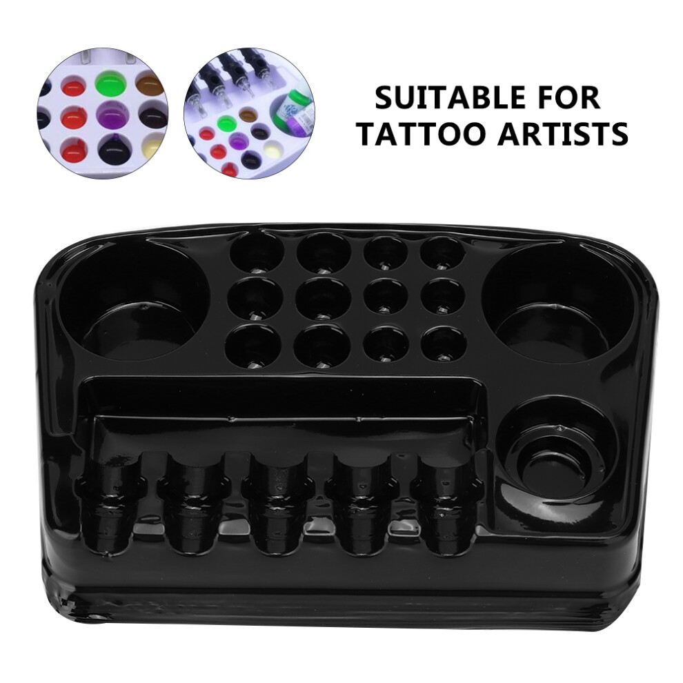 12pcs Plastic Disposable Tattoo Pigment Holder, 18x11.5x2.8cm