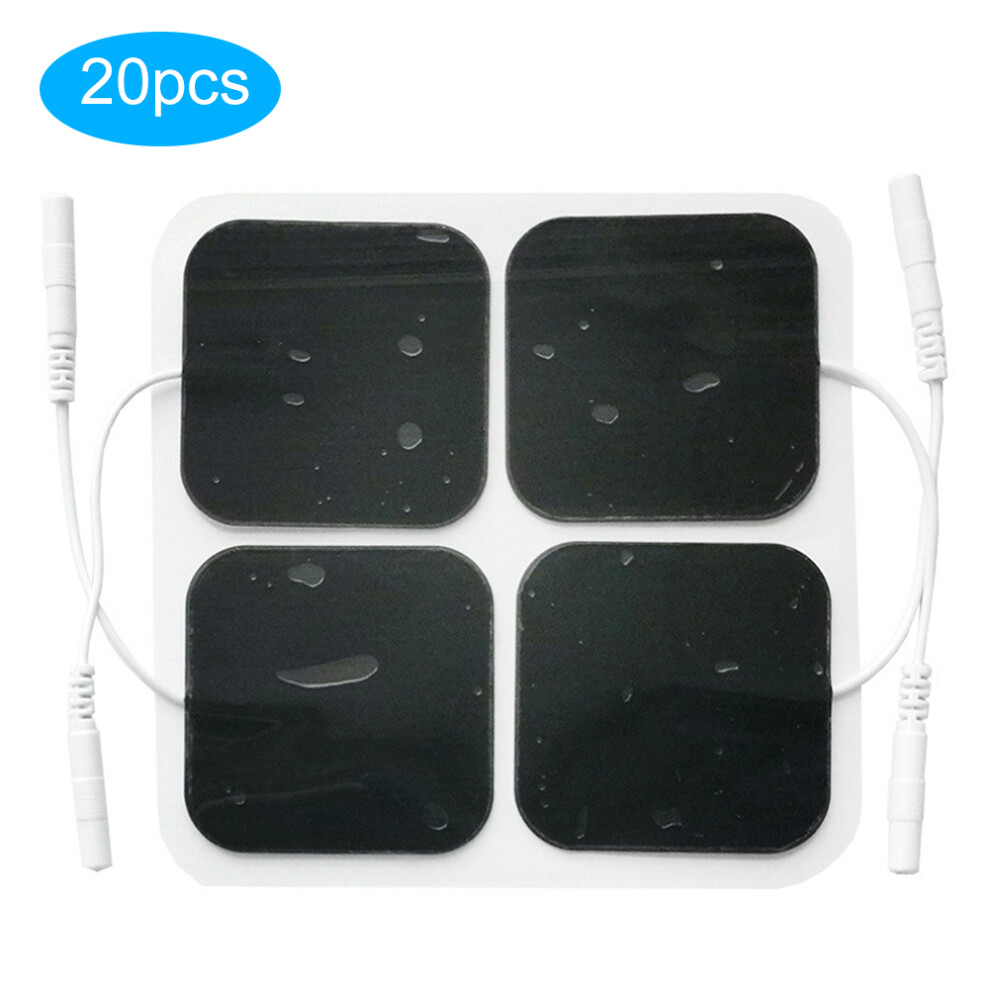 20Pcs 5x5cm Nonwoven Silicone Muscle Electrode Patches for Therapy