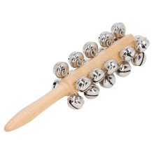 Holz Rassel Schlittenklingel Stab Kognitives Training Klarer Klang Birkenstiel Glockenstab