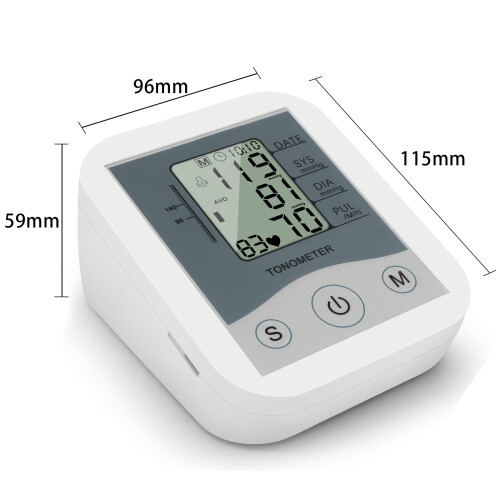 Esfigmomanómetro de brazo blanco con pantalla LCD 22-32 cm 99rec 1