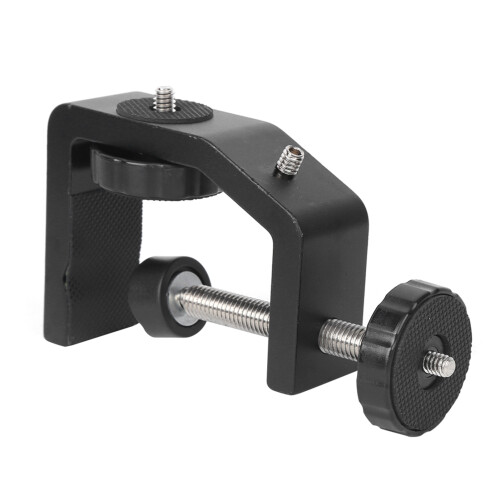 Adjustable Black Aluminium C Clamp for Camera Tripod Desk Setup 2
