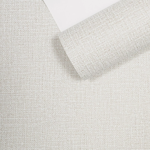 Grey Beige Mix Wallpaper Linen Effect Textured Free Match 1