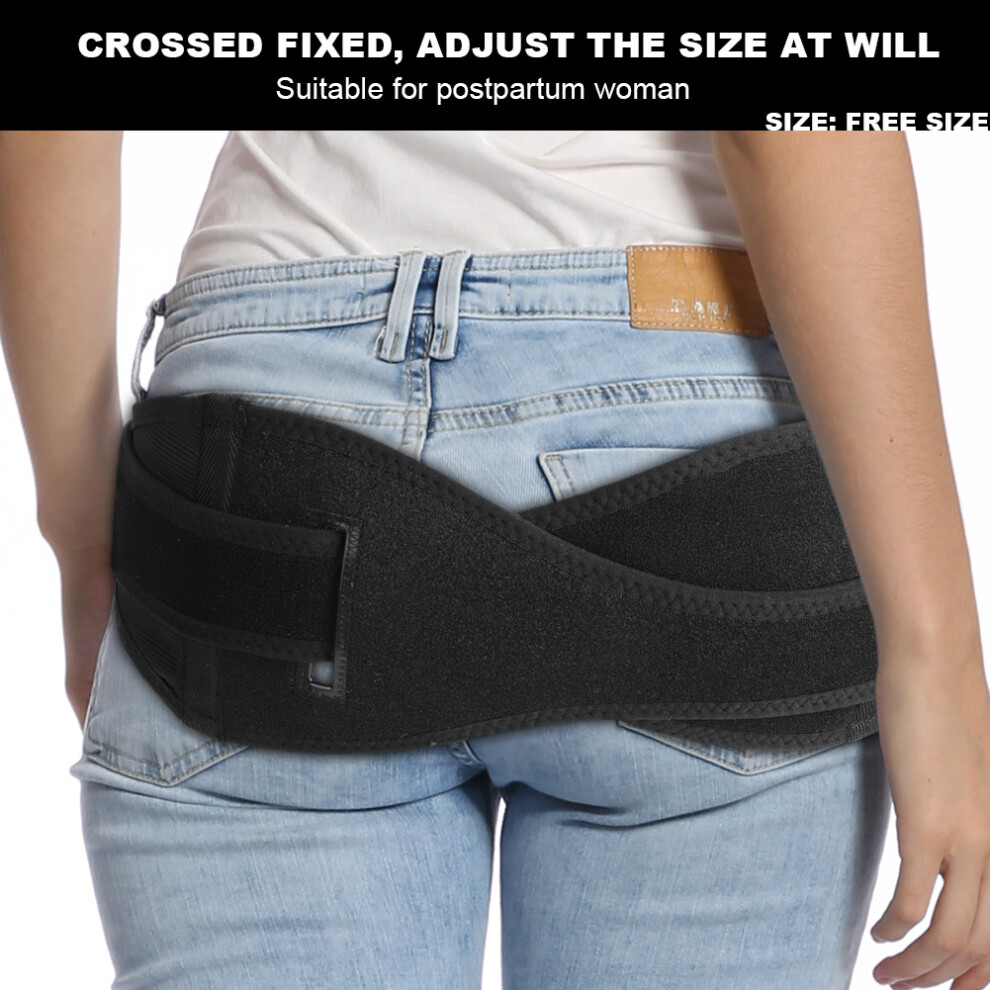 Breathable Women's Pelvic Support Belt for Postpartum Recovery, Black, Free Size-image-OPC-PJM9TRH-NEW