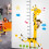 4Pcs Giraffe Kids Wall Sticker Removable Height Chart 60-180cm 10