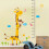 4Pcs Giraffe Kids Wall Sticker Removable Height Chart 60-180cm 9