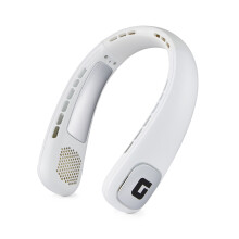 GEEPAS Portable Neck Fan | Dual Head Quiet Digital Bladeless Personal Cooling | 3 Speed USB Charging 6Hr Run Time | Ideal for Men Women Travel Gym