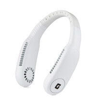 GEEPAS Portable Neck Fan | Dual Head Quiet Bladeless Personal Cooling 3 Speed USB Charging 6Hr Run Time Ideal for Men Women Travel Gym Office Outdoor