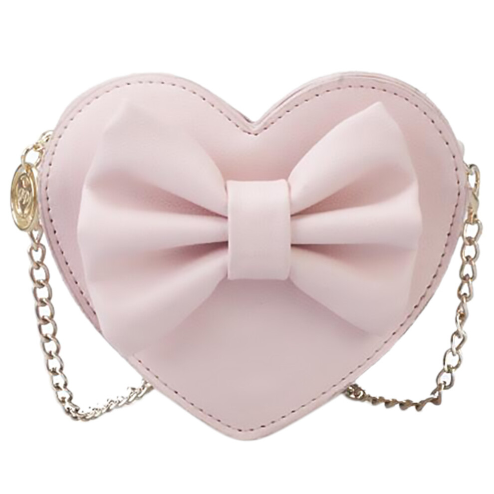 1 Pc Hartvormige Crossbody Pu , Roze, 14X13Cm-image