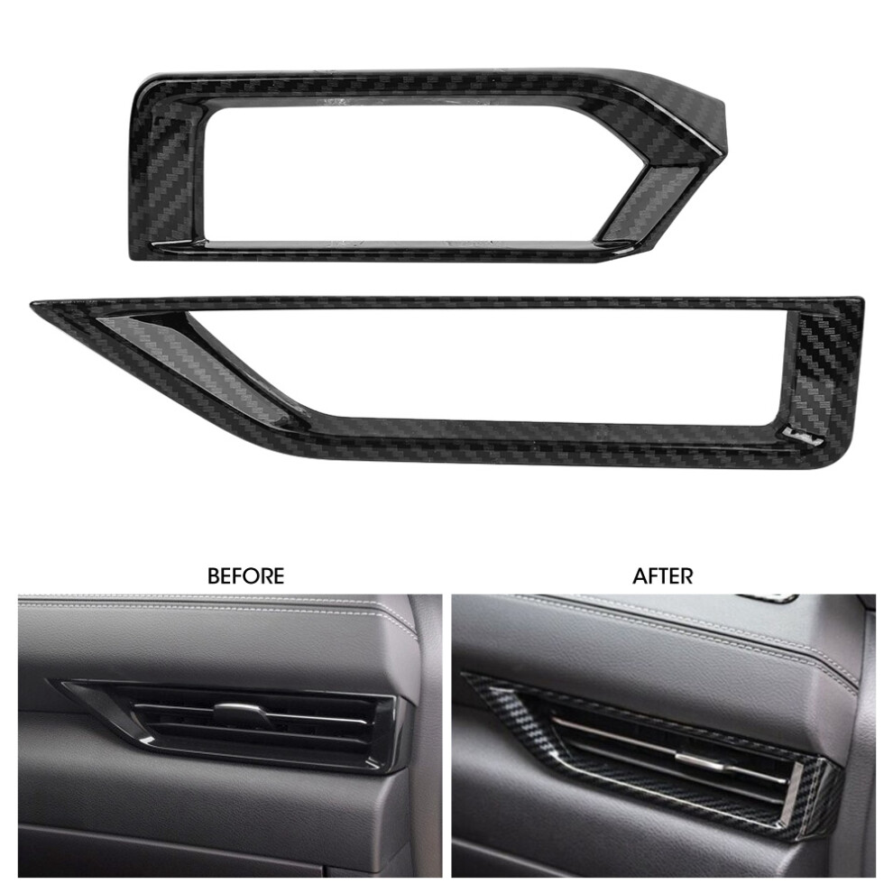 2Pcs Carbon Fiber Style Front Air Vent Trim Fits Nissan Sylphy Sentra 2020 8791341006128