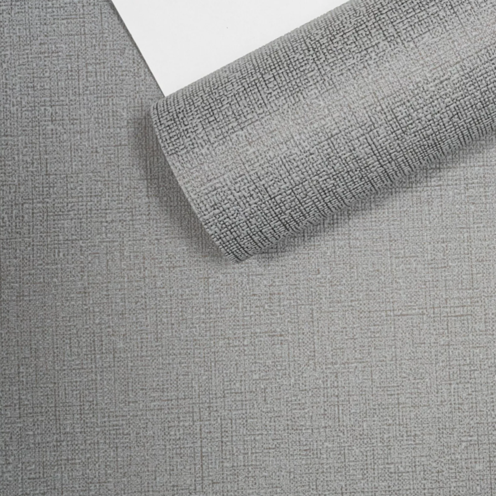 Plain Black Wallpaper Linen Effect Textured Free Match Paste The Wall 5060729370780