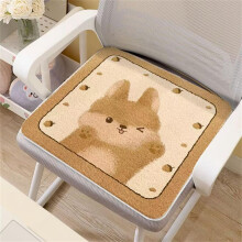 Cartoon Plush Seat Cushion for Kids, Square Plush Chair Pad 40x40 cm, Non-Slip Warm Tatami Floor Cushion