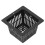 50 Pcs Square Hydroponics Net Pots, PP, 43x43mm Top, Black 10