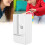 Birch Mini 12 Double Door Refrigerator White with Silver Accents Double Deck 5