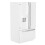Birch Mini 12 Double Door Refrigerator White with Silver Accents Double Deck 9