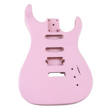 DIY Guitar Kit Blue Glossy Bass Guitar Body with Open Pickup Hole and Accessories for Custom Instrument Building