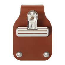 Competitor Number Holder Clip, PU Leather Belt Clip, Portable Exhibitor Number Holder for Horse Shows, Adjustable Size
