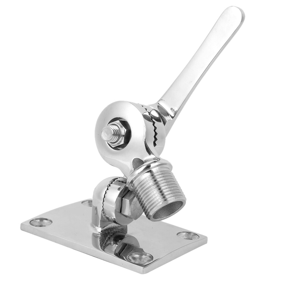 Stainless Steel Marine Vhf Antenna Mount 38Mm/1.50In Dual Axle Adjustable Base 8451341014423
