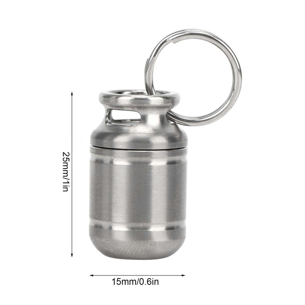 Waterproof Titanium Medicine Holder Mini Pill Storage Bottle 50mm