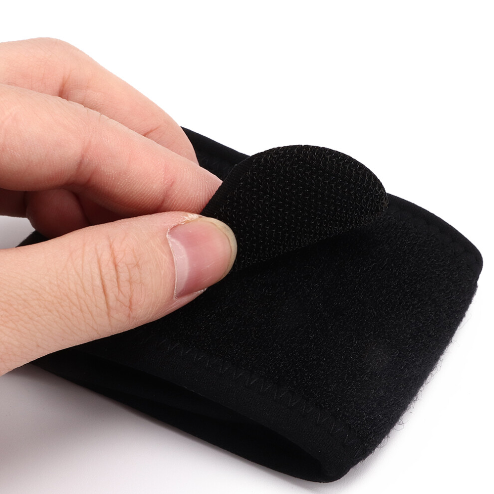 Black Adjustable Wrist Support Brace For Pain & Sprain, Fits Both Hands