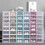 Stackable Shoe Box Organizer Transparent & Dustproof Blue 33x23x13cm Durable 4