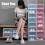 Stackable Shoe Box Organizer Transparent & Dustproof Blue 33x23x13cm Durable 3