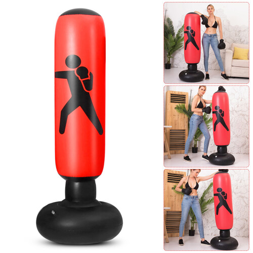 5.2ft Inflatable PVC Boxing Bag, Durable Heavy Punching Target 1
