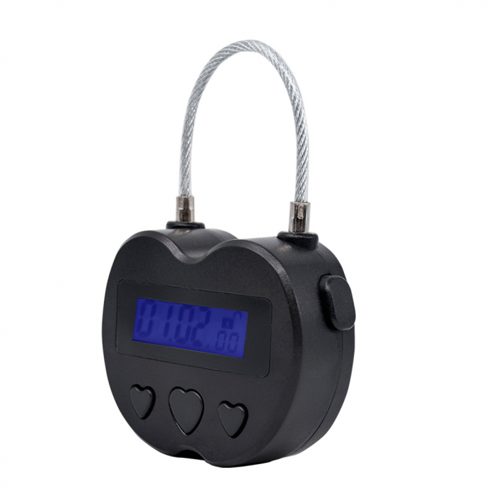 Smart Time Lock LCD Display Time Lock Multifunction Travel Electronic Timer, Waterproof USB Recharg-image-OPC-PJMB296-NEW
