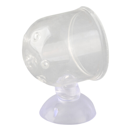 Transparent Aquarium Red Worm Feeder Glass Cup with Suction Cup, 150 ml 1