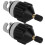 Black 2Pcs Air Pump Adapters for Inflatable Boats - Durable 7