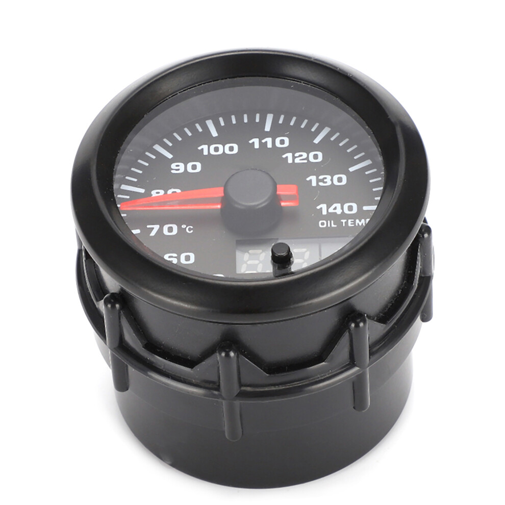2In 52Mm Car Oil Temp Gauge 7-Color Led Celsius Sensor 5021341022723