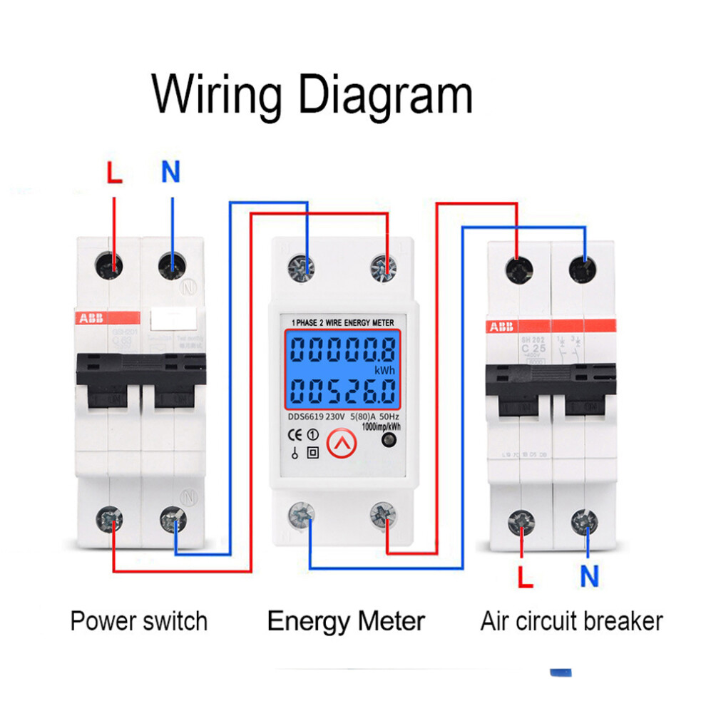 Accurate Resettable Energy Meter Multifunction With Backlighting 3141341023086