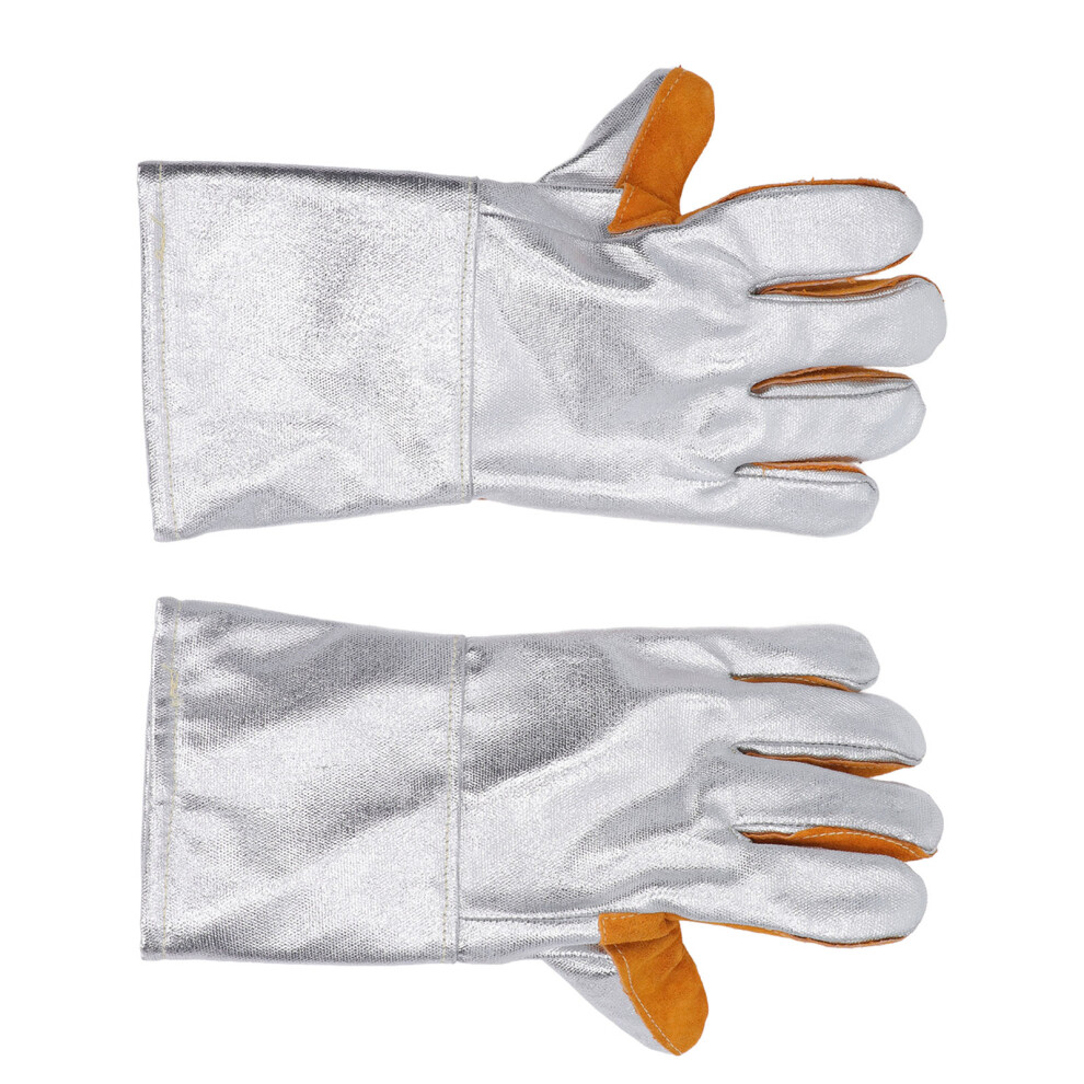 1 Pair Cowhide Welding Gloves Heat Resistant