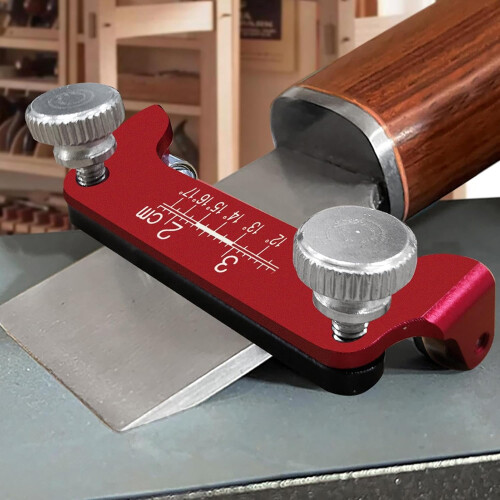 Planer Sharpening Device with Angle Attachment, Stainless Steel Sharpener for 0-3.8cm Chisel and Wood Planer Cutters 1