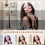 Modern Dressing Makeup Table with 6 Drawers and Stool Vanity Desk 8
