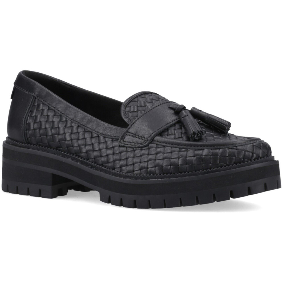 Toms (Black, 8 (Adults')) Cara Women's Black Loafers