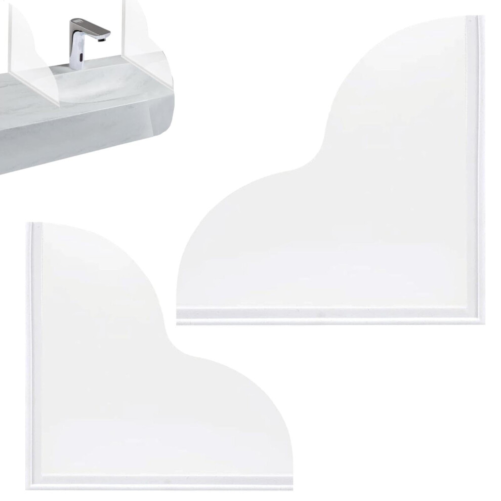Shower Splash Guard, Silicone Bathtub Side Splash Guards 9.44 X 9.44 Inch Water Blocker For Shower Protection 6276012453521