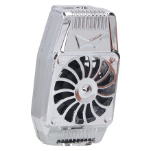 Ventilador clip portátil para teléfono, con bajo nivel de ruido en funcionamiento, dispositivo de enfriamiento rápido de color plateado