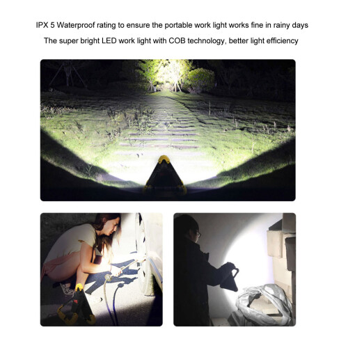 Triangle Car LED Work Light with 5 Modes, 185mm, 2000mAh Battery 2